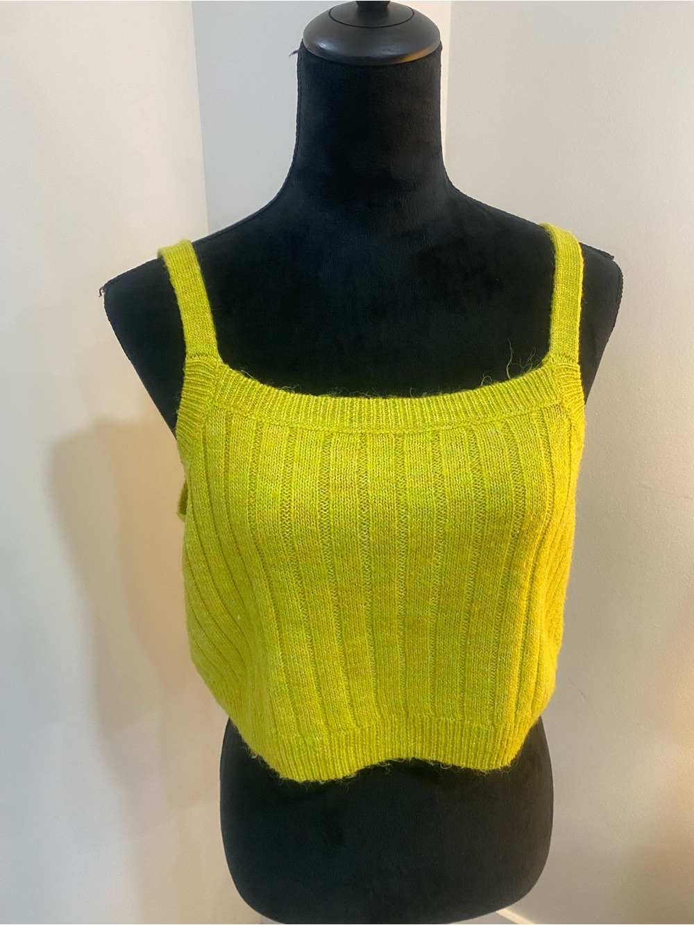 wild fable Lime Ribbed Knit Crop Tank